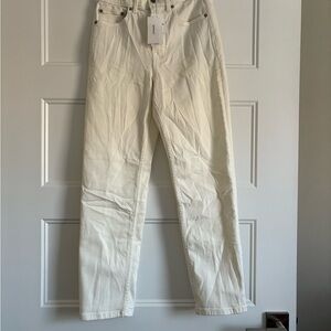 Spanx Straight Leg Cream Color Jean Sz 6 NWT